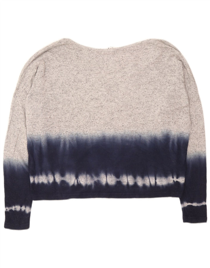 Damski top oversize Roxy z długim rękawem, UK 10, mały, szary, wiskozowy