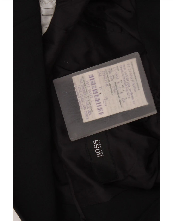 Męska marynarka zapinana na 2 guziki Hugo Boss EU 54 2XL Granatowa, dziewicza wełna