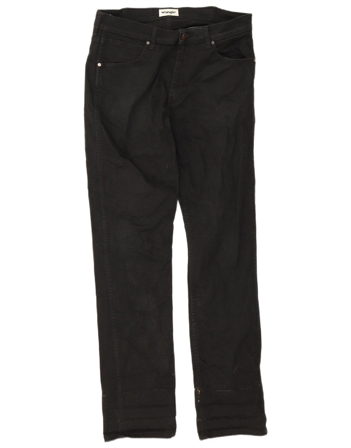 Męskie jeansy Wrangler W32 L34, czarne, bawełniane