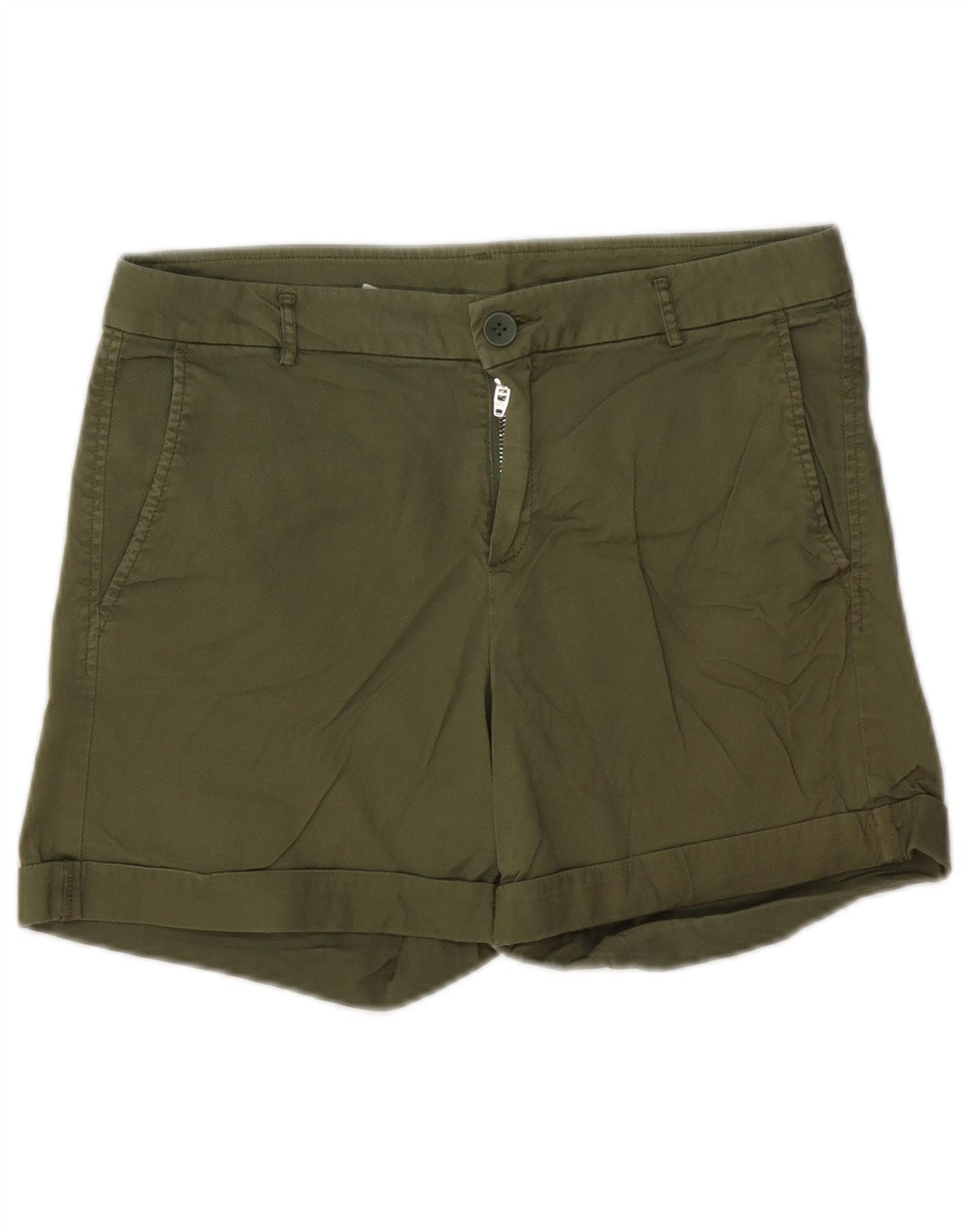 Damskie spodenki Chino BENETTON UK 10 Small W30, bawełna khaki