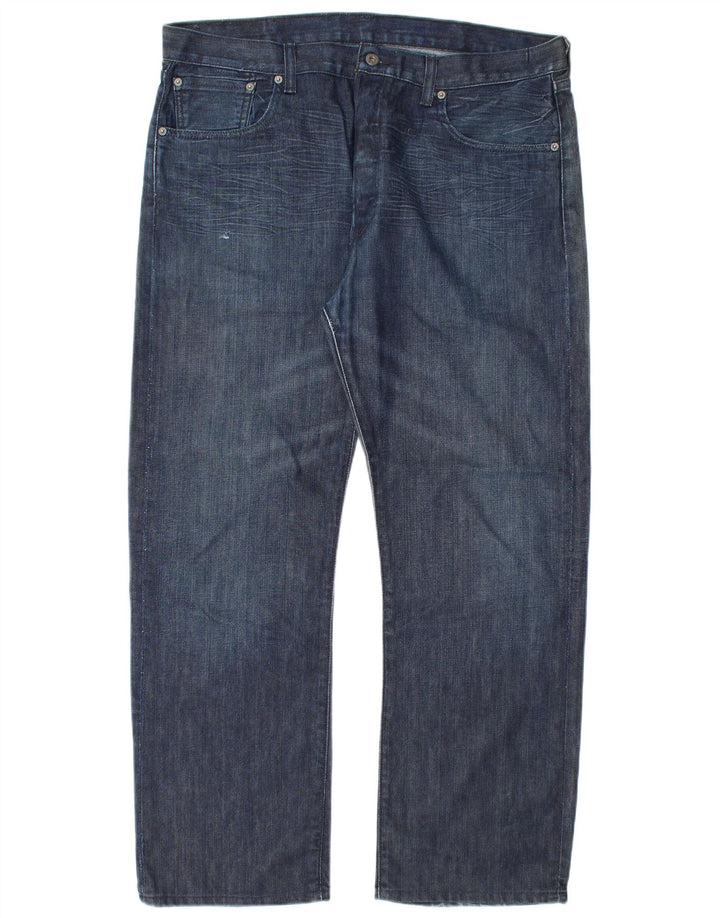 Męskie dżinsy Levi's 501 Straight W38 L30 Granatowa bawełna