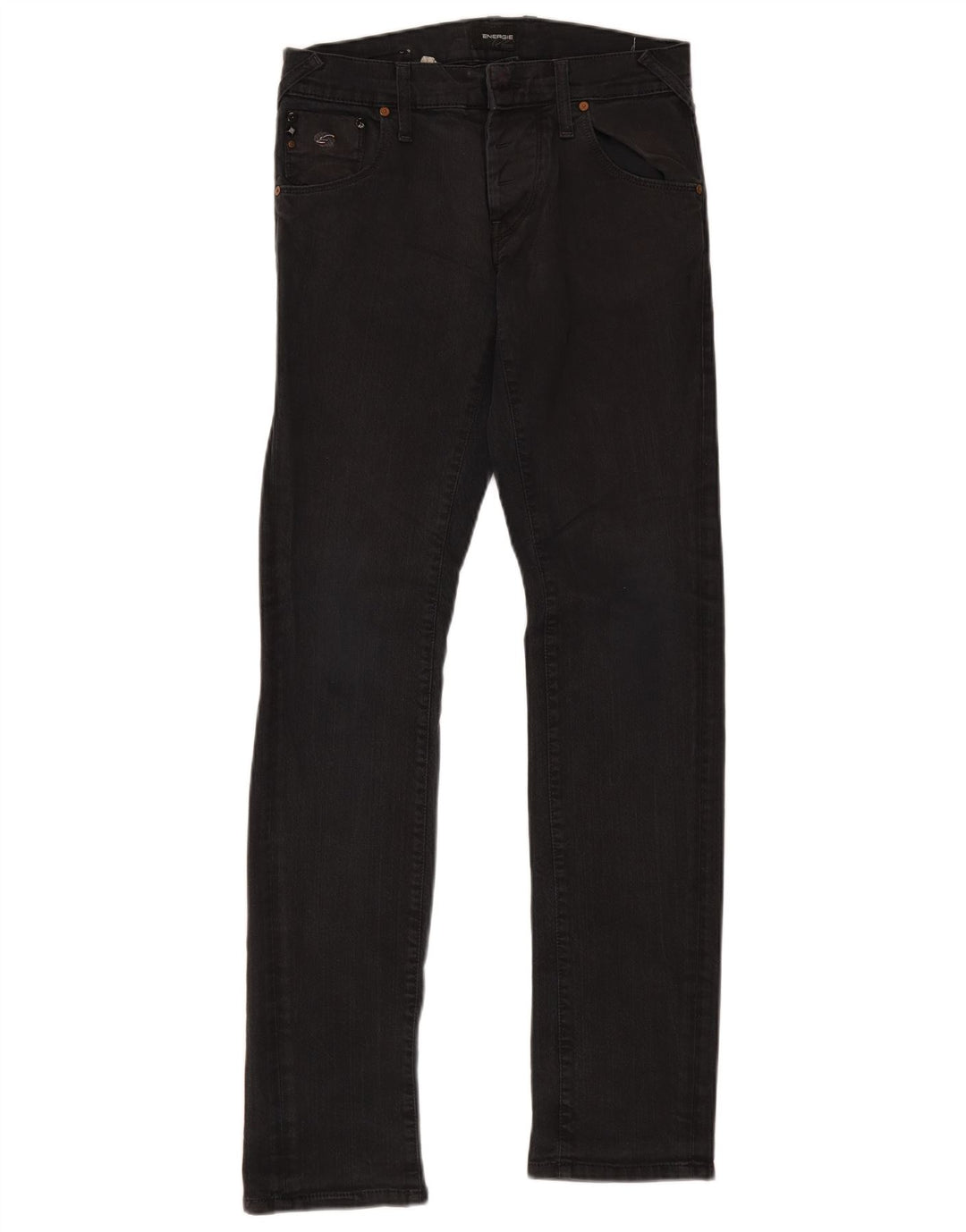 Damskie jeansy Energie Slim W32 L36 Czarna bawełna