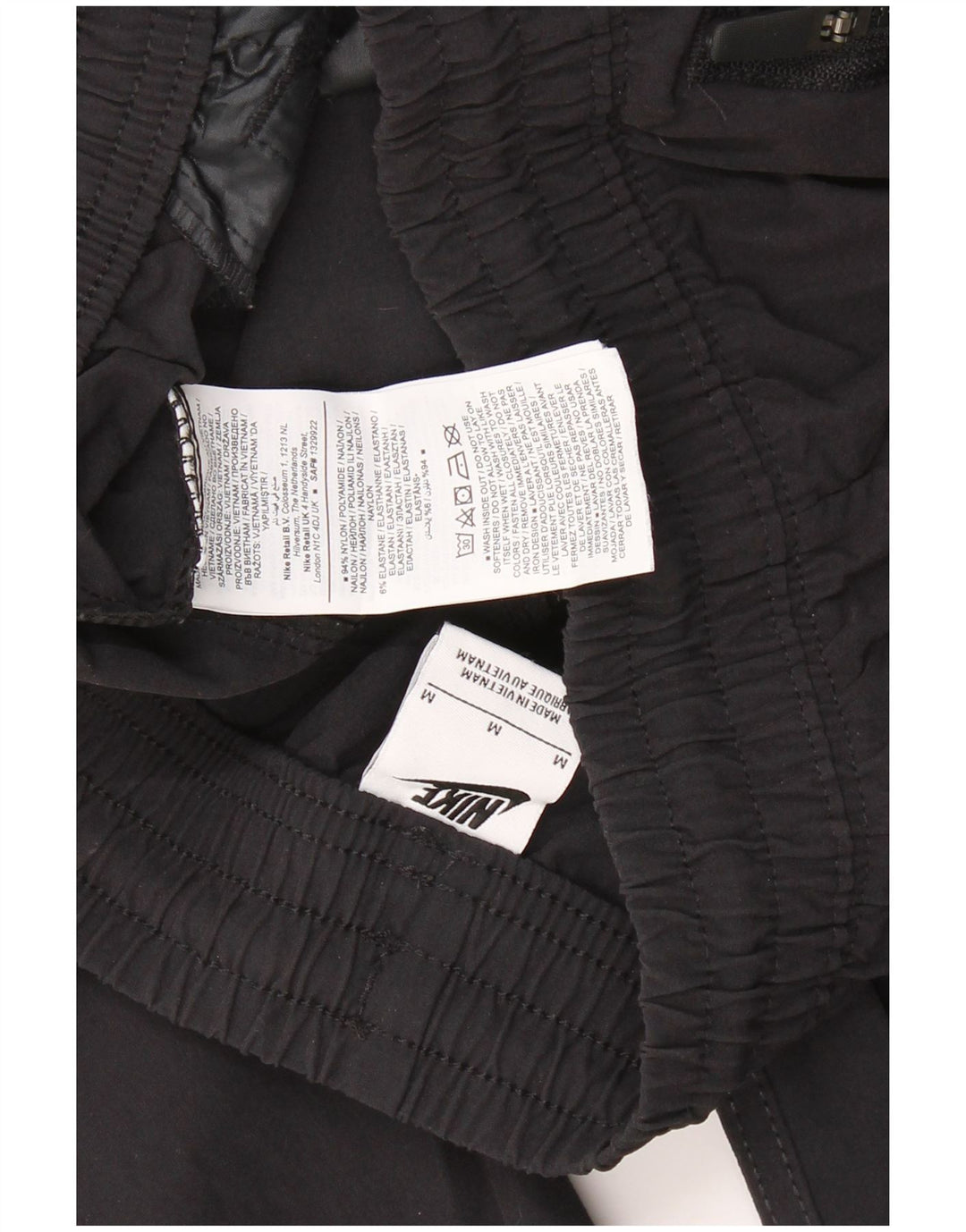 Męskie spodnie dresowe NIKE Cargo Joggery Średni czarny nylon