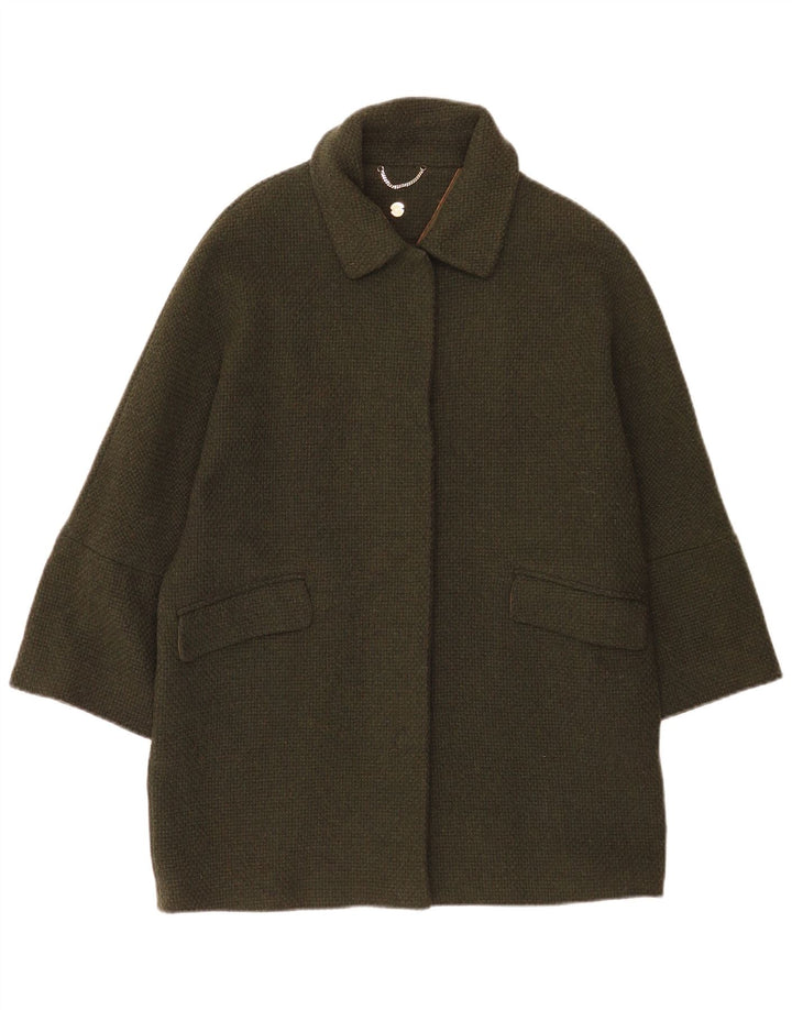 Damski płaszcz oversize Massimo Dutti UK 10 Small, wełna khaki