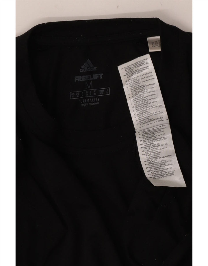 Męska koszulka ADIDAS Climalite Top, średni czarny poliester