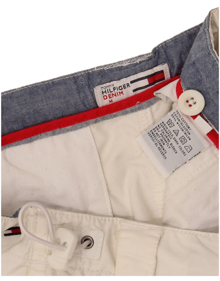 Męskie bermudy TOMMY HILFIGER z grafiką, średnie W32, biała bawełna