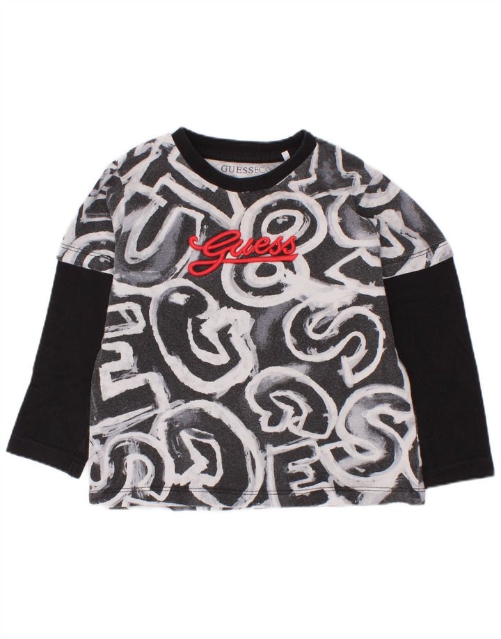 Koszulka Guess Baby Boy z długim rękawem, 18-24 miesięcy, czarna