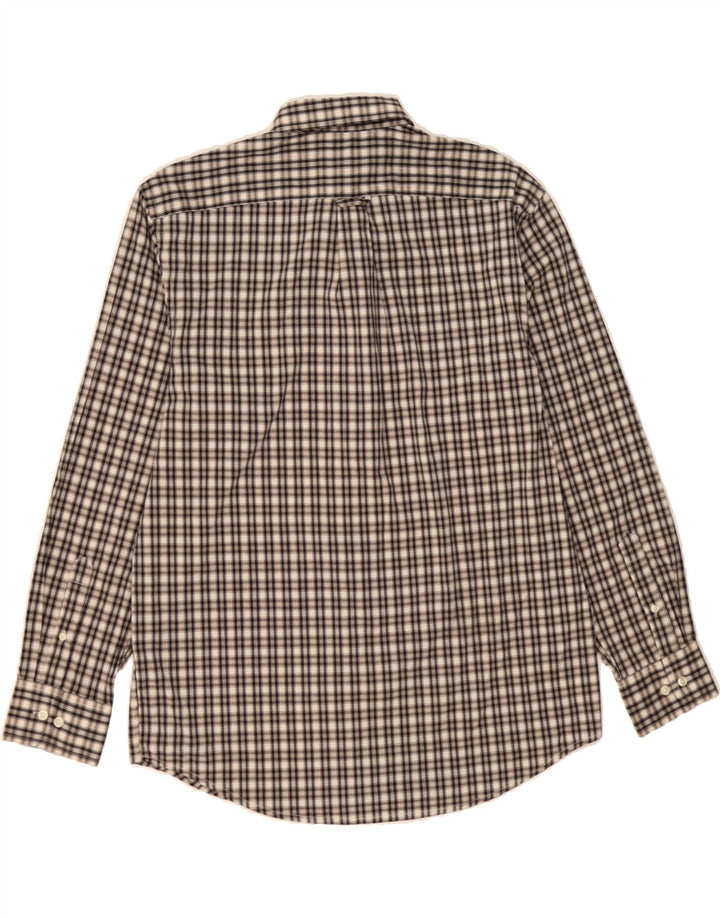 IZOD Mens Shirt Large Beige Check Cotton Vintage Izod and Second-Hand Izod from Messina Hembry 