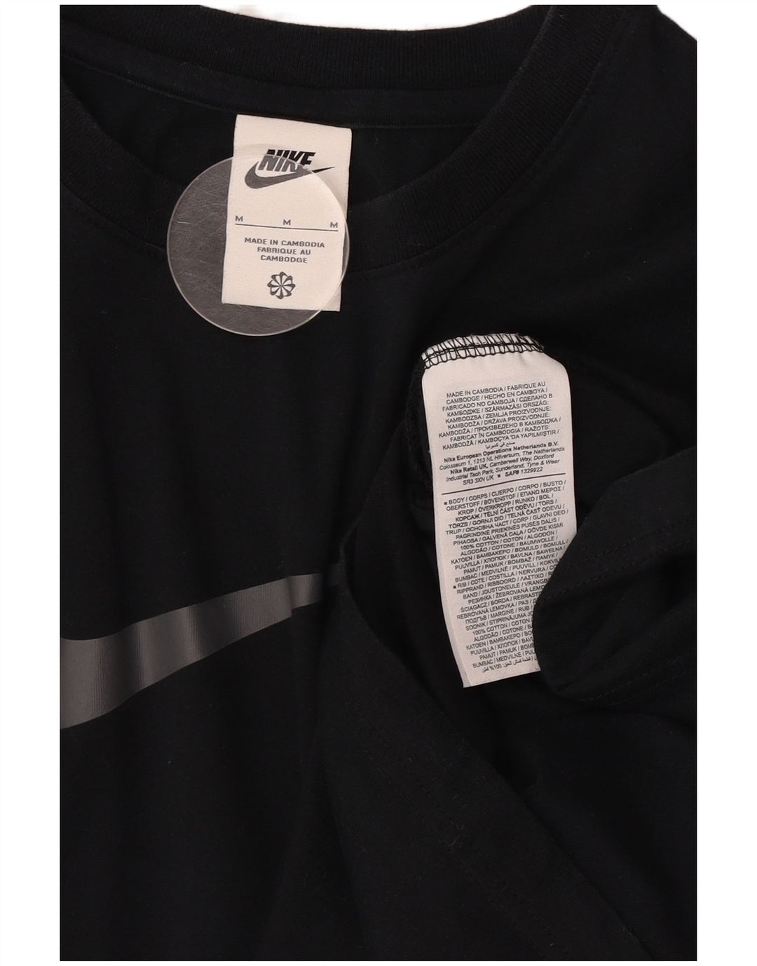 Męski T-shirt z grafiką Nike, średni czarny, bawełniany