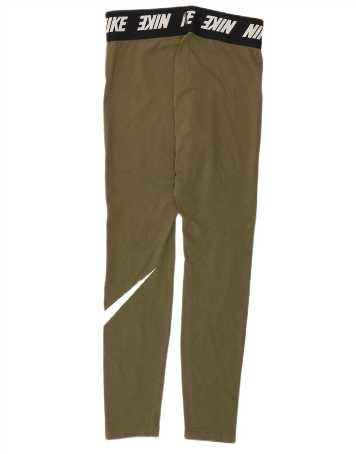 Damskie legginsy Nike Graphic UK 12, bawełna w kolorze średniego khaki