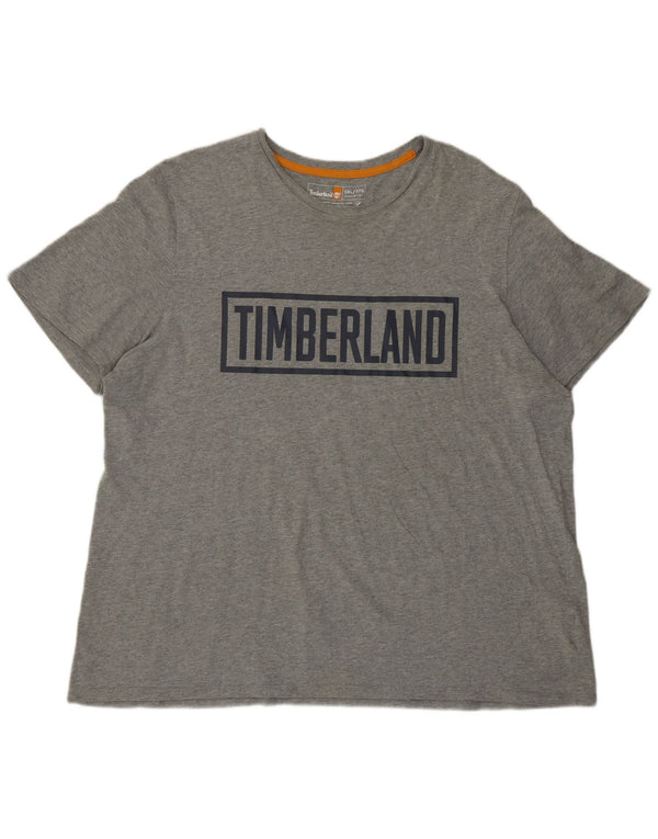 Timberland Mens Regular Fit Graphic T-Shirt Top 3XL Grey Cotton