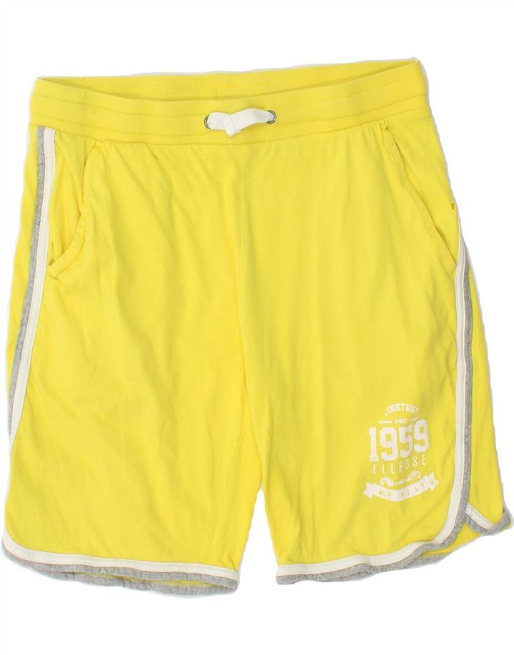 ELLESSE Mens Sport Shorts Medium  Yellow Cotton Vintage Ellesse and Second-Hand Ellesse from Messina Hembry 