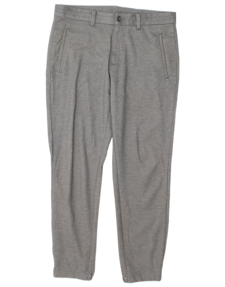 Męskie spodnie Chino Joggers Calvin Klein W32 L30 Szary poliester