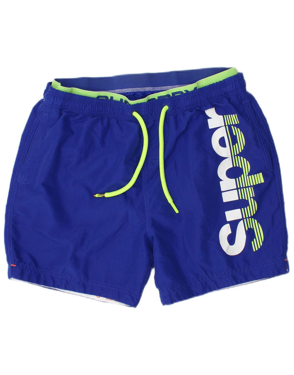 Męskie spodenki kąpielowe Superdry Graphic 2XL Niebieski poliester
