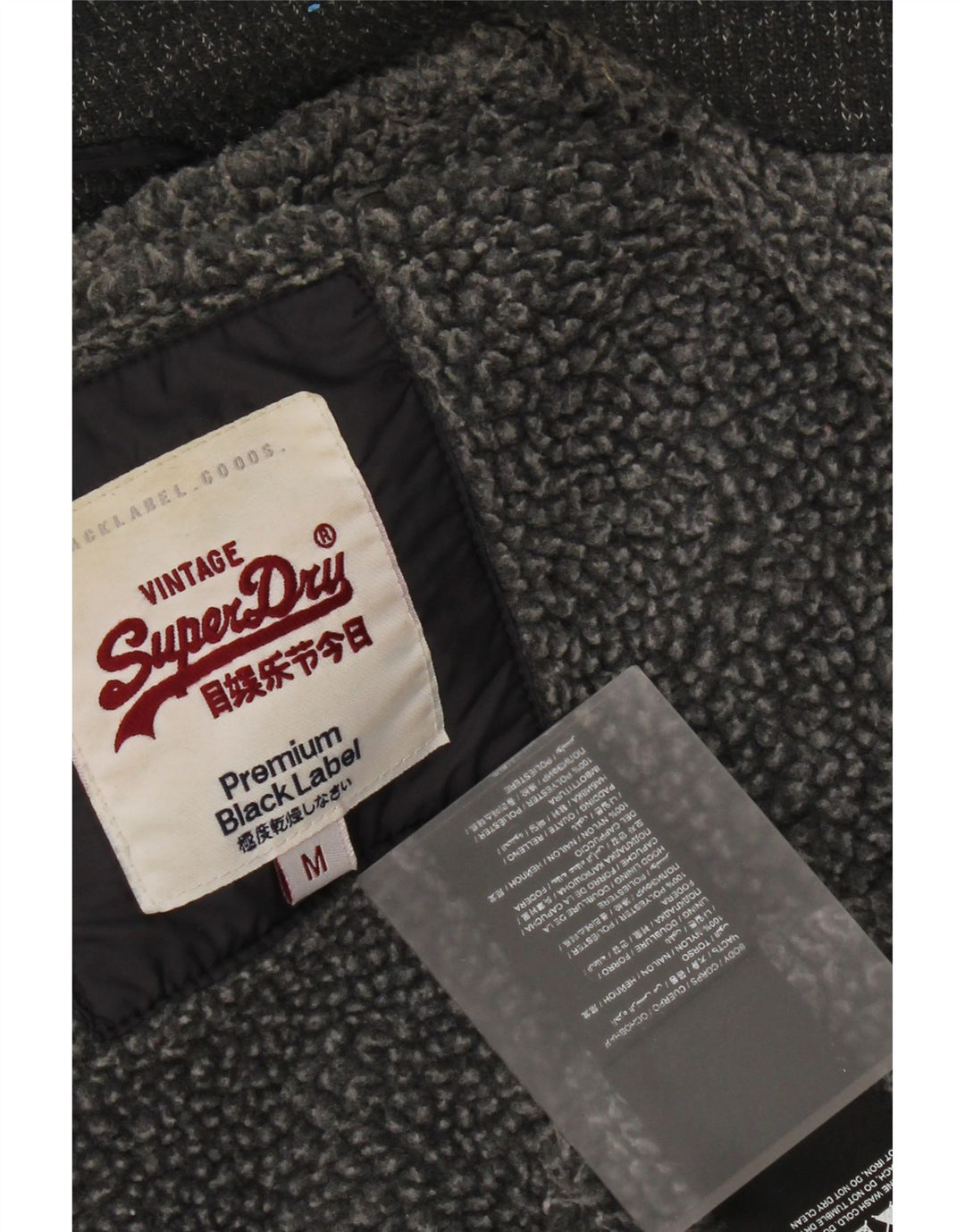 Męska wyściełana kamizelka z kapturem Superdry UK 38 Średni szary nylon