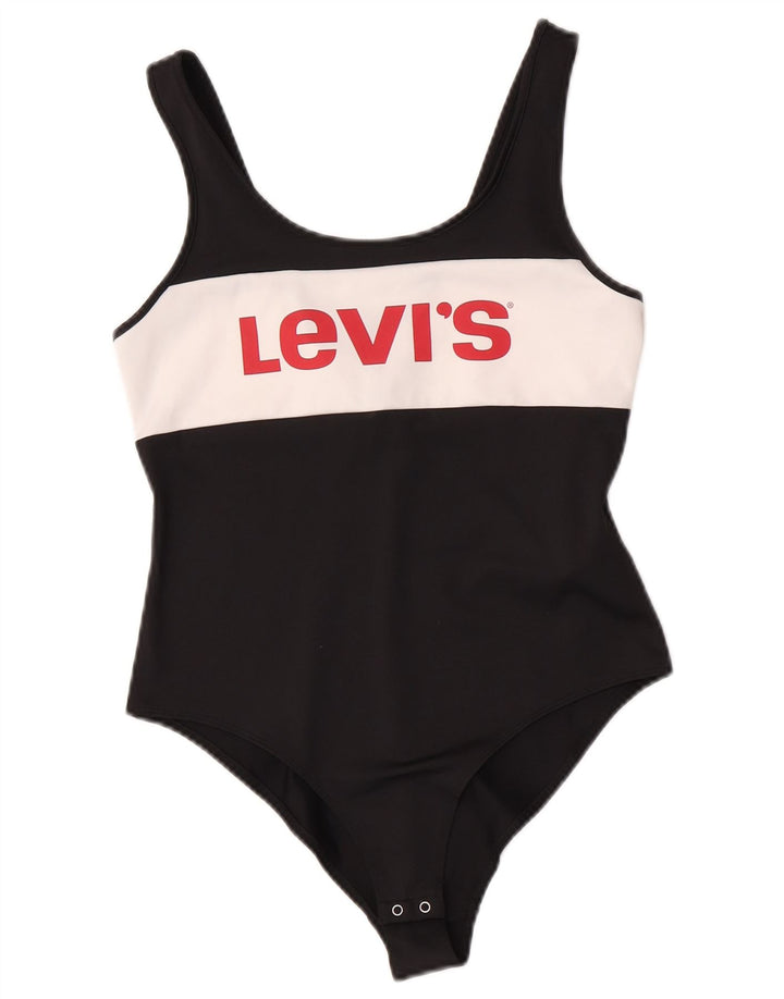 Damskie body Levi's z grafiką UK 12, poliester w kolorze średniej czerni