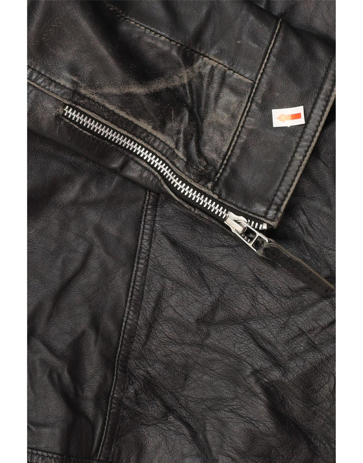 Damska kurtka skórzana motocyklowa Isaco & Kawa IT 44, średnia czarna skóra