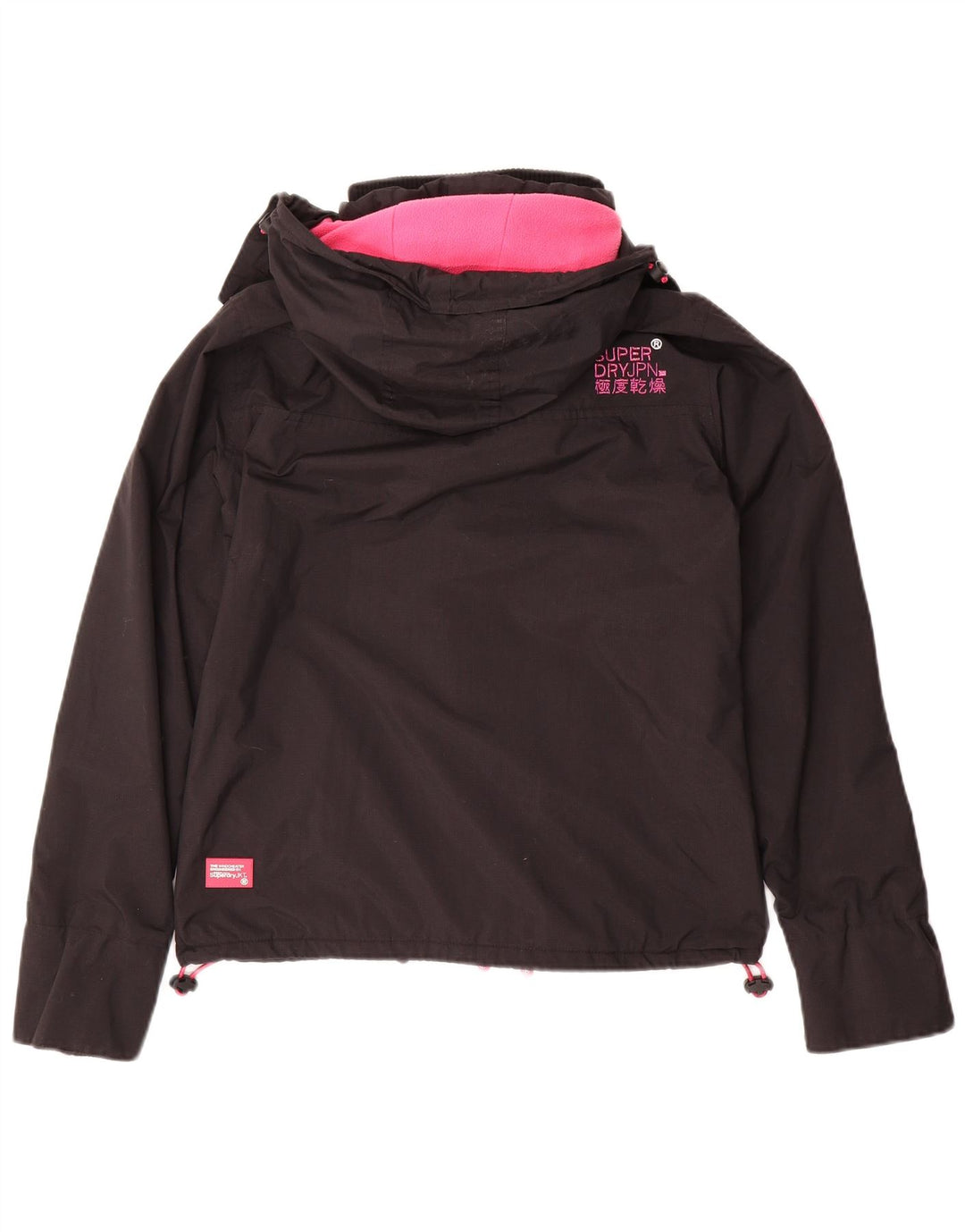 SUPERDRY Womens The Windcheater Windbreaker Jacket UK 14 Medium Black