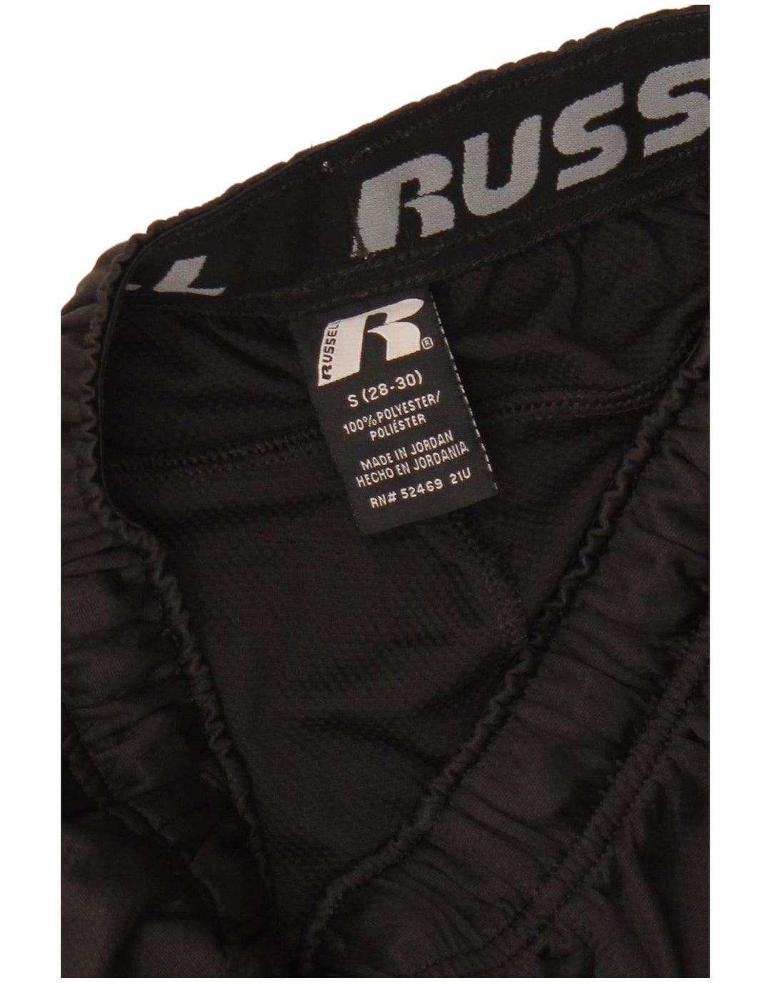Męskie spodenki sportowe RUSSELL ATHLETIC Dri-Power, małe, czarne, poliestrowe