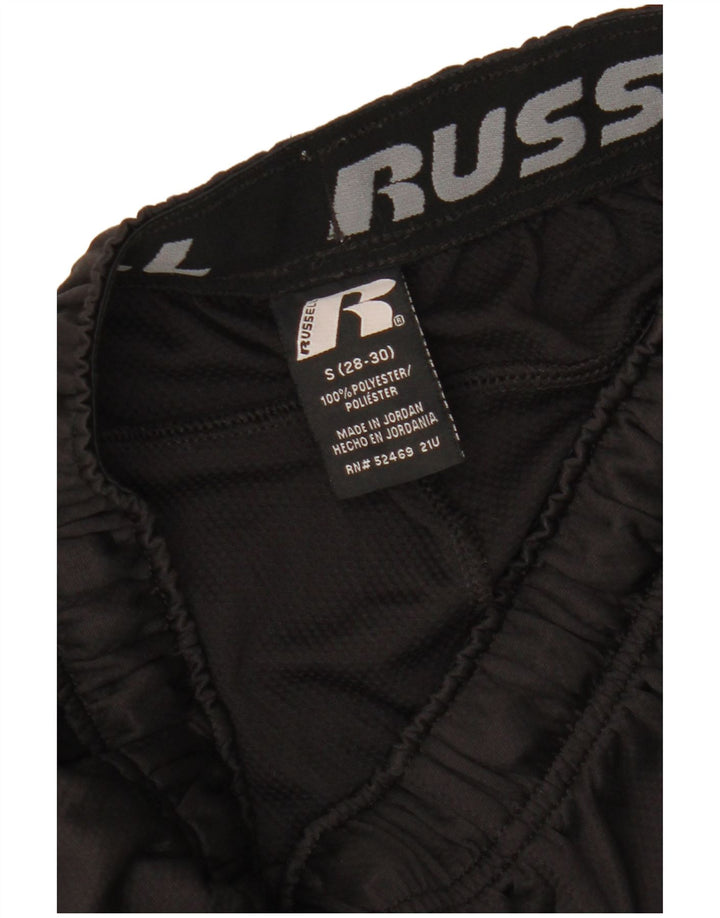 Męskie spodenki sportowe RUSSELL ATHLETIC Dri-Power, małe, czarne, poliestrowe