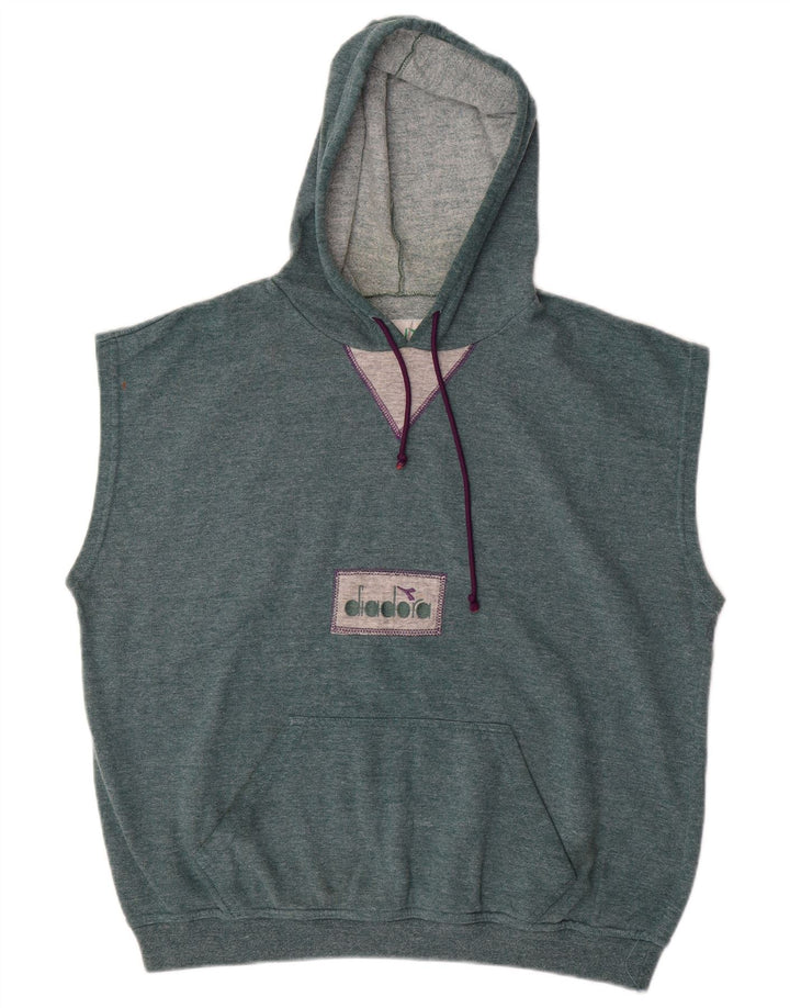 Męski sweter bez rękawów DIADORA, duży, niebieski, bawełniany