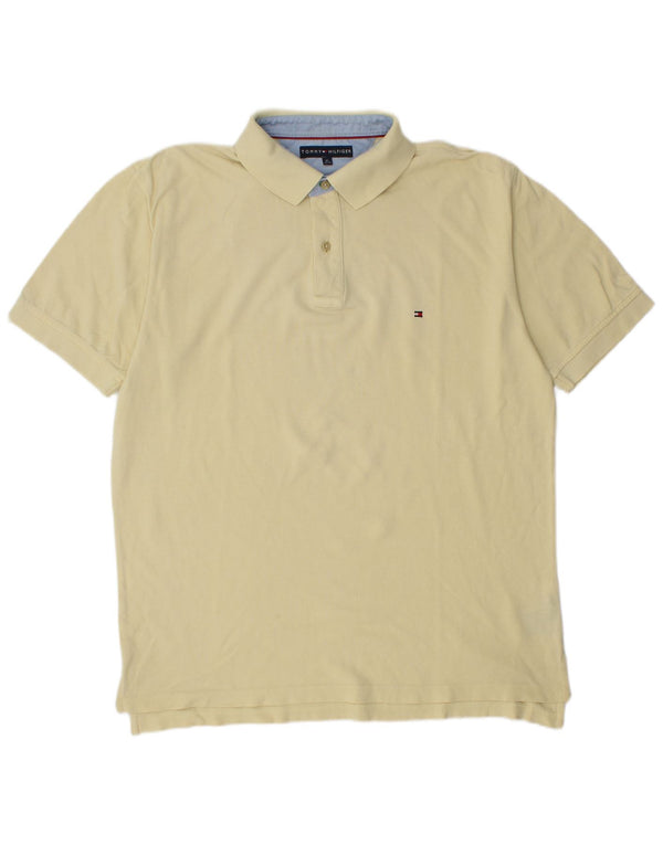 Męska koszulka polo Tommy Hilfiger XL, żółta, bawełniana