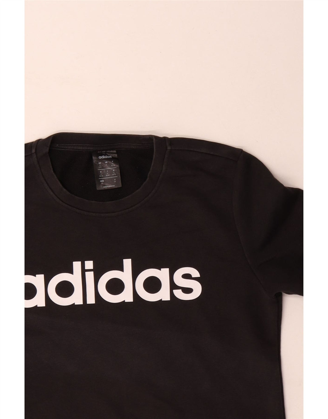 Damska bluza ADIDAS Graphic Jumper UK 8/10 Mała czarna bawełna