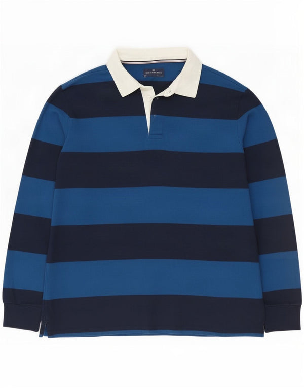 Męska niebieska koszulka polo do rugby Marks & Spencer w kolorze granatowym, 2XL