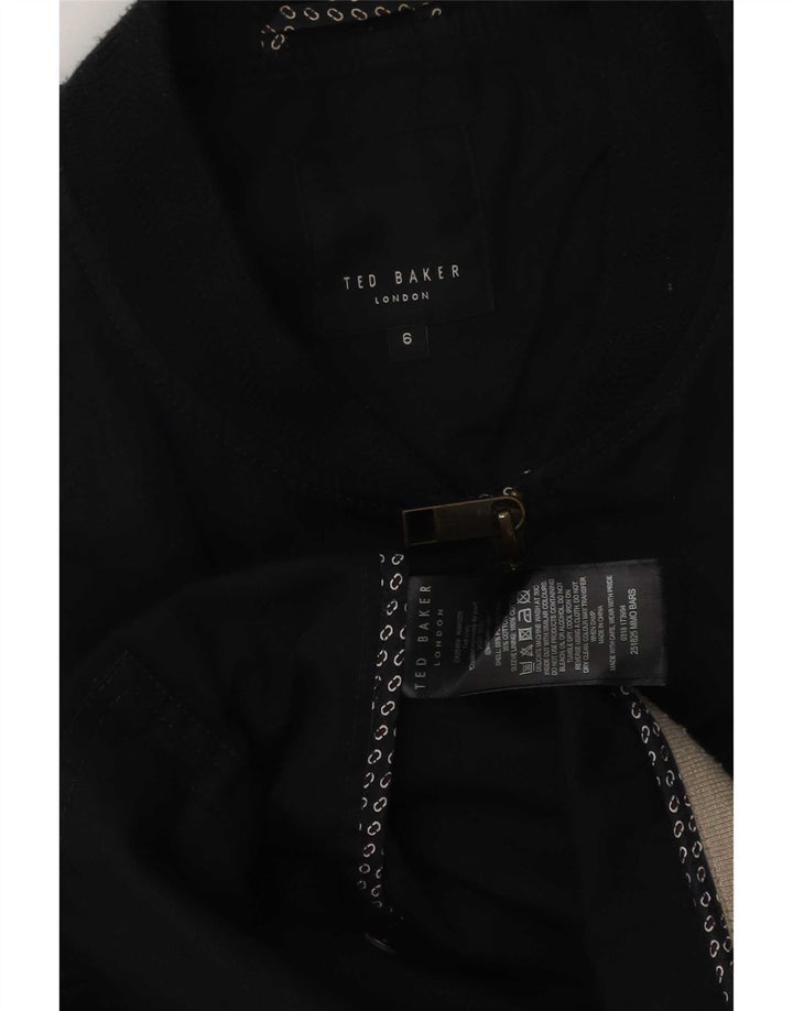 Męska kurtka bomberka Ted Baker, rozmiar 6, 2XL, granatowa, poliestrowa