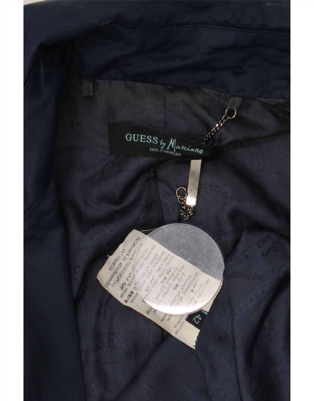Damski trencz Guess By Marciano IT 42, średni granatowy, bawełniany