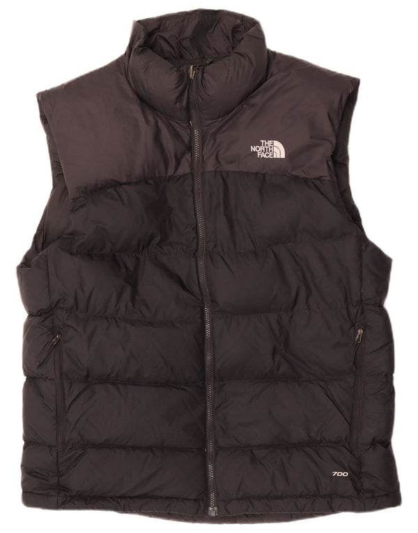 Męska wyściełana kamizelka The North Face UK 40, duża, czarna, nylonowa w bloki kolorów