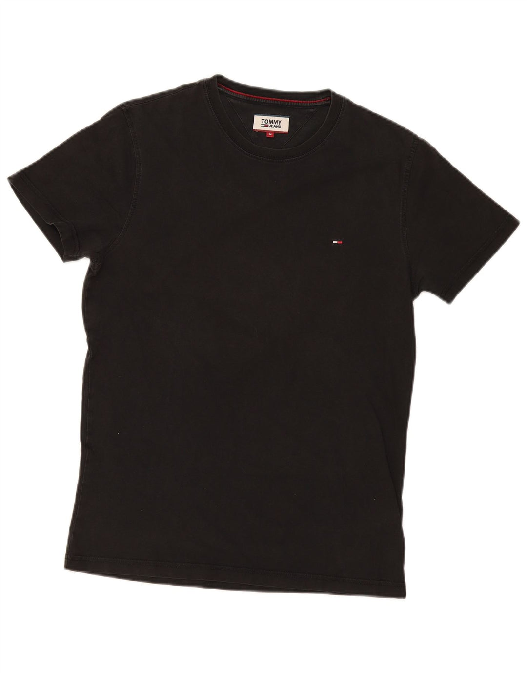 T-shirt męski Tommy Hilfiger Top, średni czarny, bawełniany