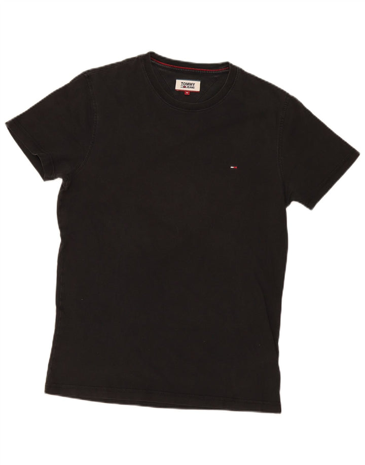 T-shirt męski Tommy Hilfiger Top, średni czarny, bawełniany