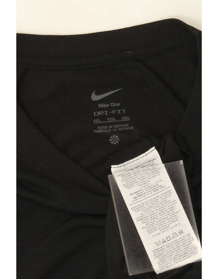 Męska koszulka Nike Dri Fit z długim rękawem 2XL, czarny poliester