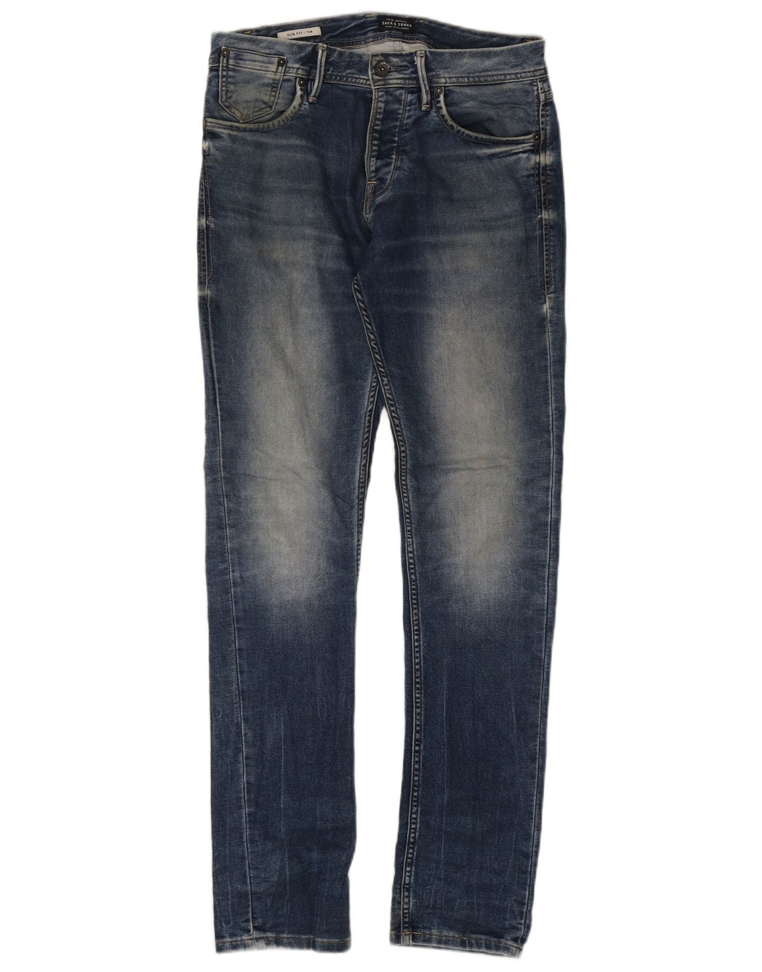 JACK & JONES Męskie jeansy Tim Slim W30 L34 Niebieskie, bawełniane