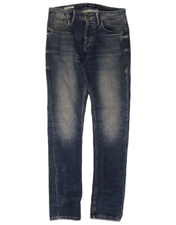 JACK & JONES Męskie jeansy Tim Slim W30 L34 Niebieskie, bawełniane