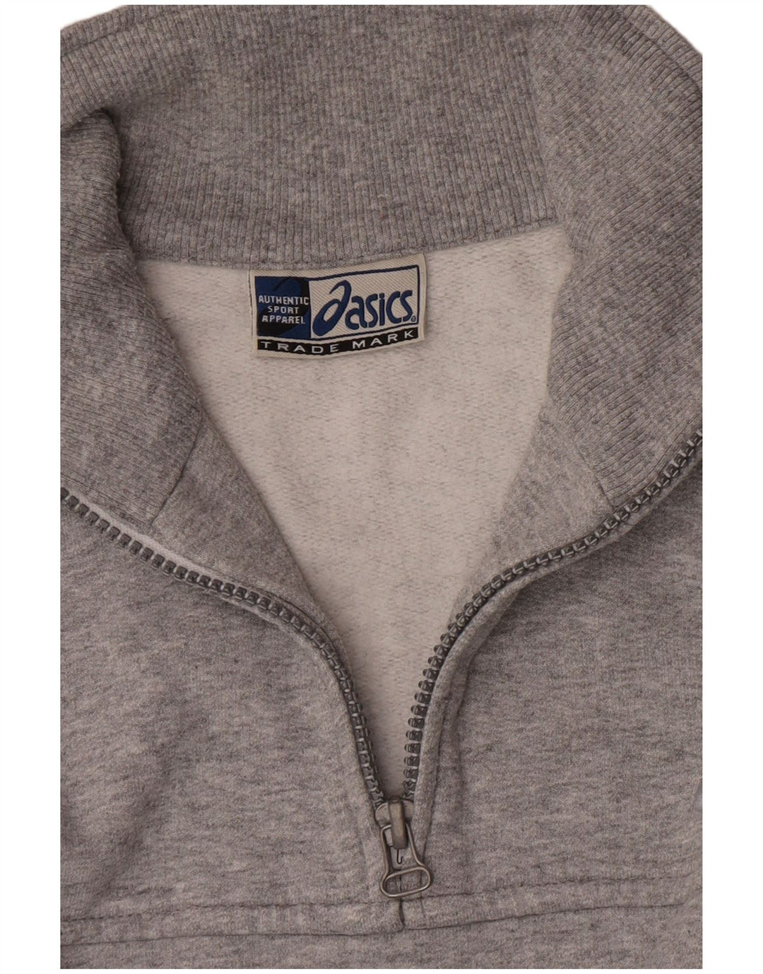 Męska bluza z zamkiem błyskawicznym Asics, duża, szara bawełna