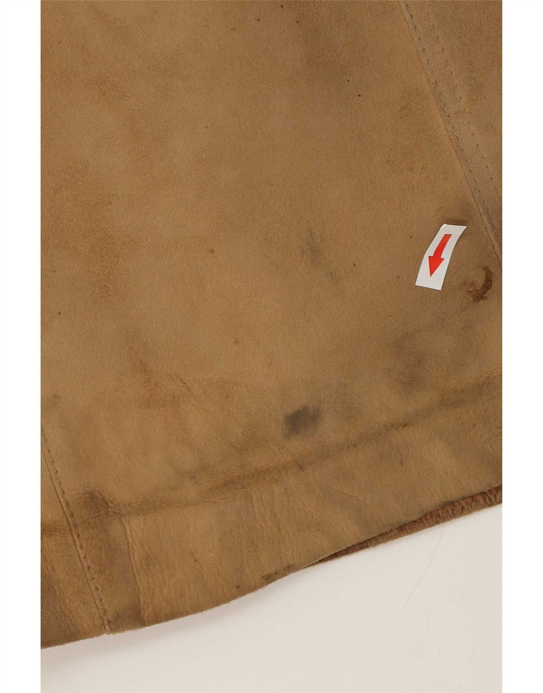 Vintage damski płaszcz z owczej skóry UK 14 średniej beżowej skóry