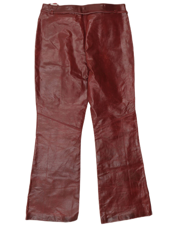Spodnie damskie Bootcut w stylu vintage UK 14 Large W32 L30 Burgundowe