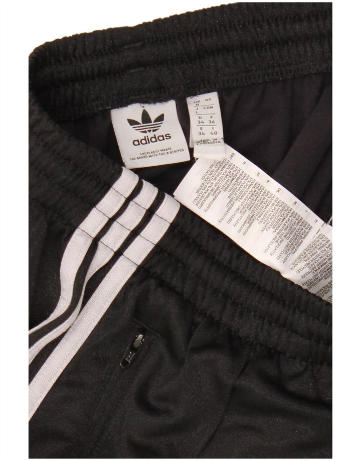 Damskie spodnie dresowe ADIDAS UK 8, małe, czarne, poliestrowe