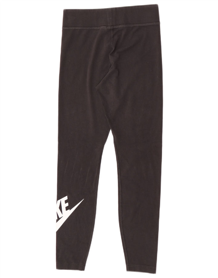 Damskie legginsy Nike Graphic UK 12, średnie czarne, bawełniane