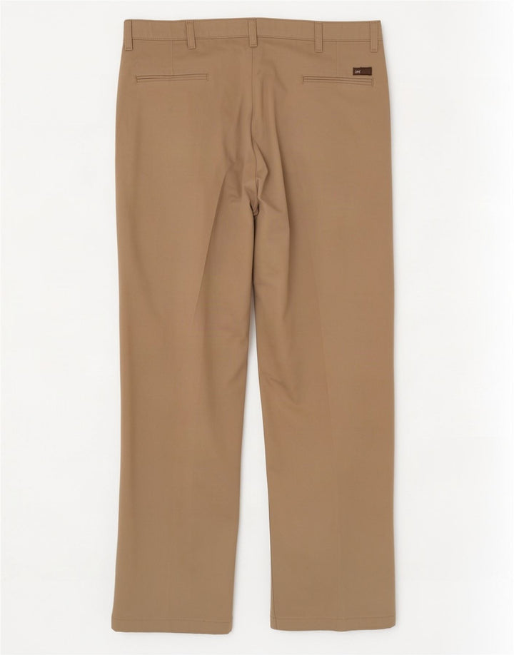 Męskie spodnie chino Lee Custom Fit W38 L32 beżowa bawełna