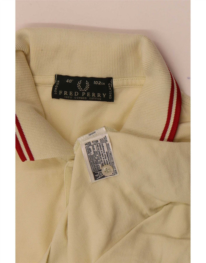 Męska koszulka polo Fred Perry, średnia żółta bawełna
