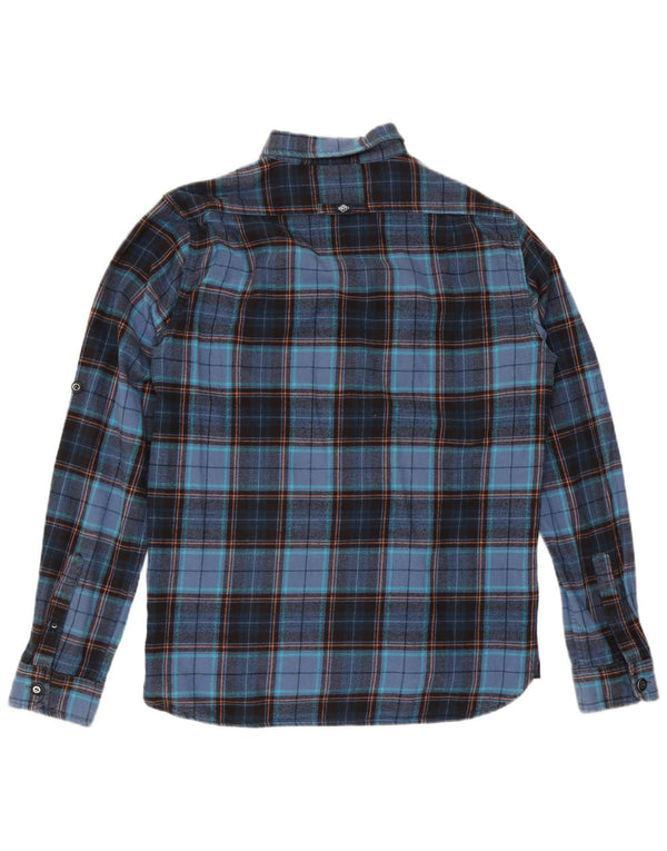 Męska koszula flanelowa Superdry XL, bawełniana, granatowa w kratę