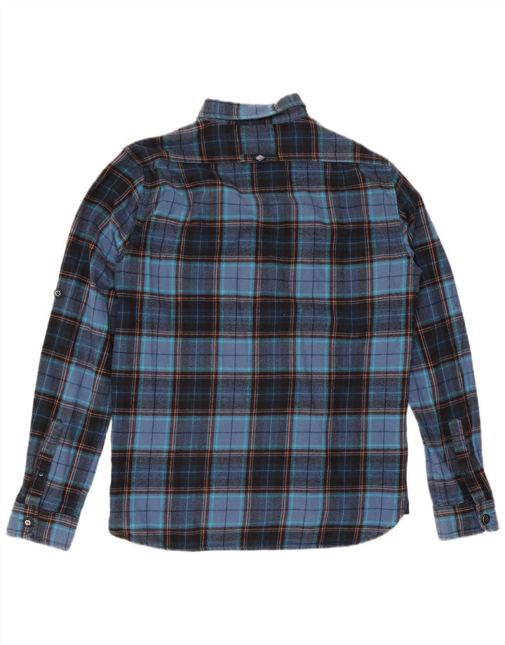 Męska koszula flanelowa Superdry XL, bawełniana, granatowa w kratę