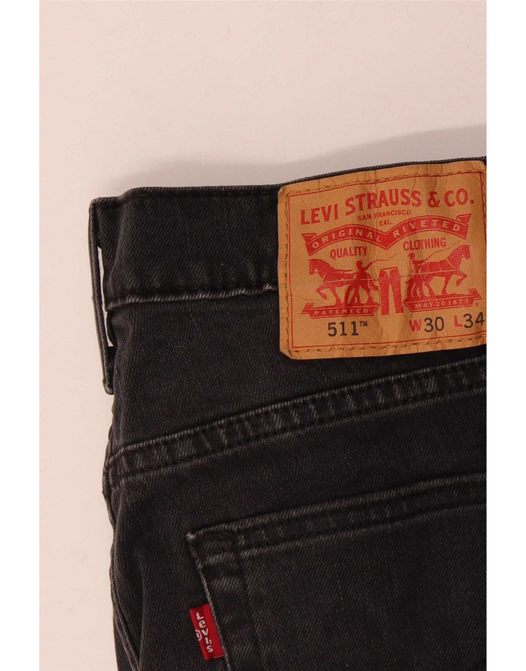 Męskie jeansy Levi's 511 Slim W30 L30 Czarna bawełna