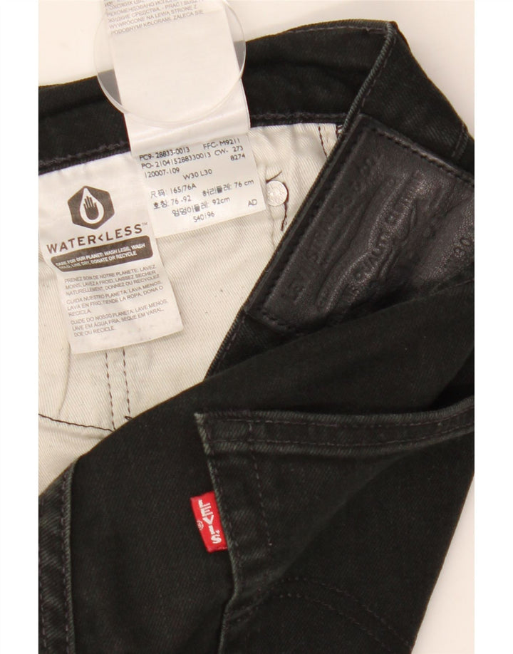 Męskie jeansy slim fit Levi's W30 L30 Czarna bawełna
