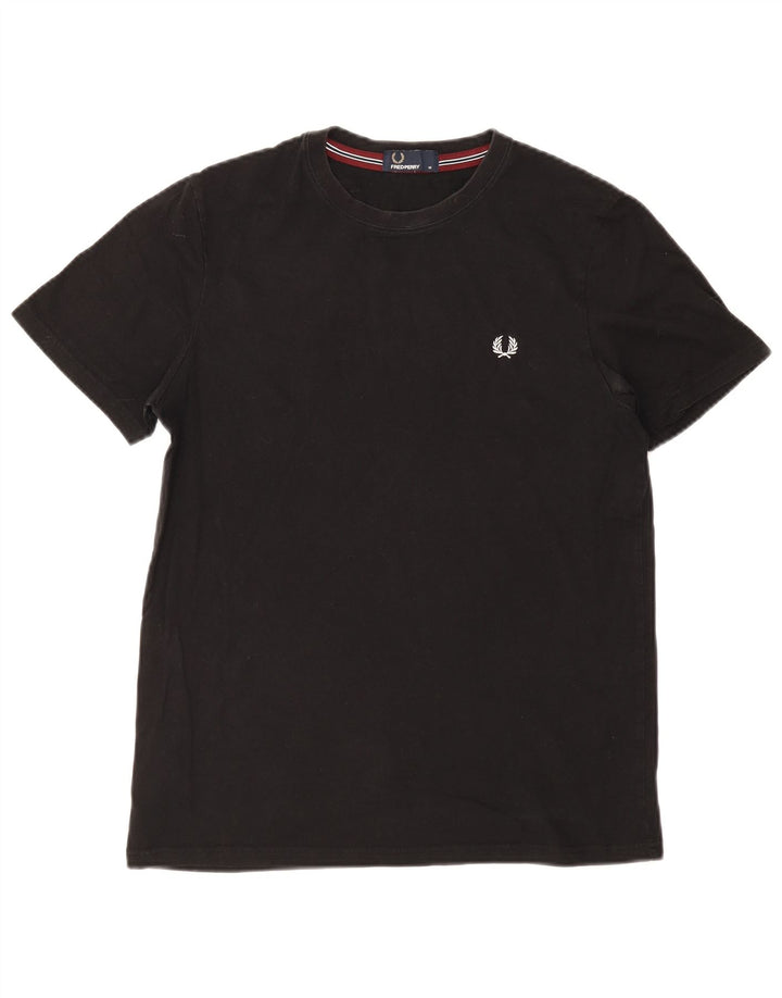 T-shirt męski Fred Perry, średni czarny, bawełniany