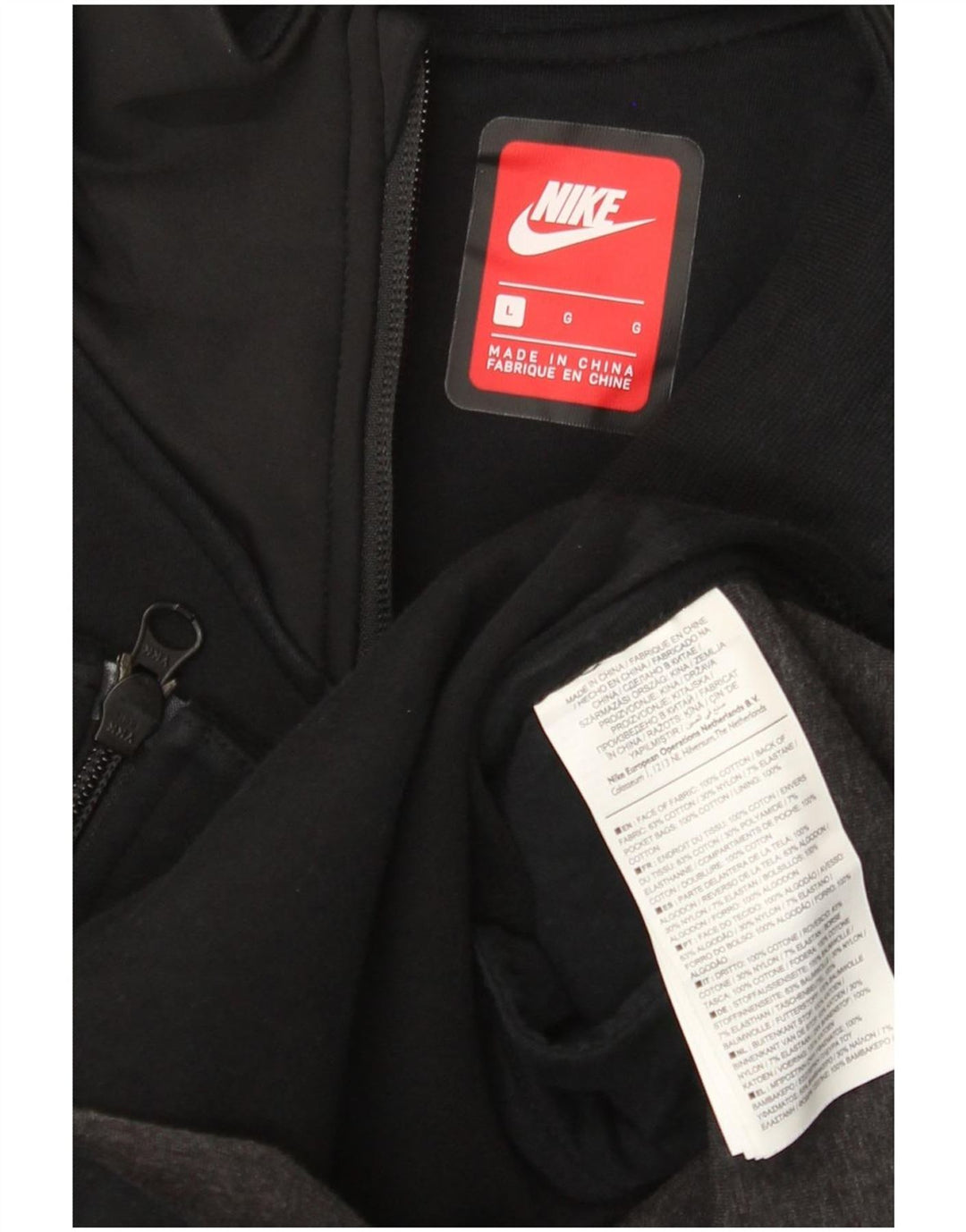 Damski płaszcz wiatrówkowy Nike UK 16, duży, czarny, bawełniany