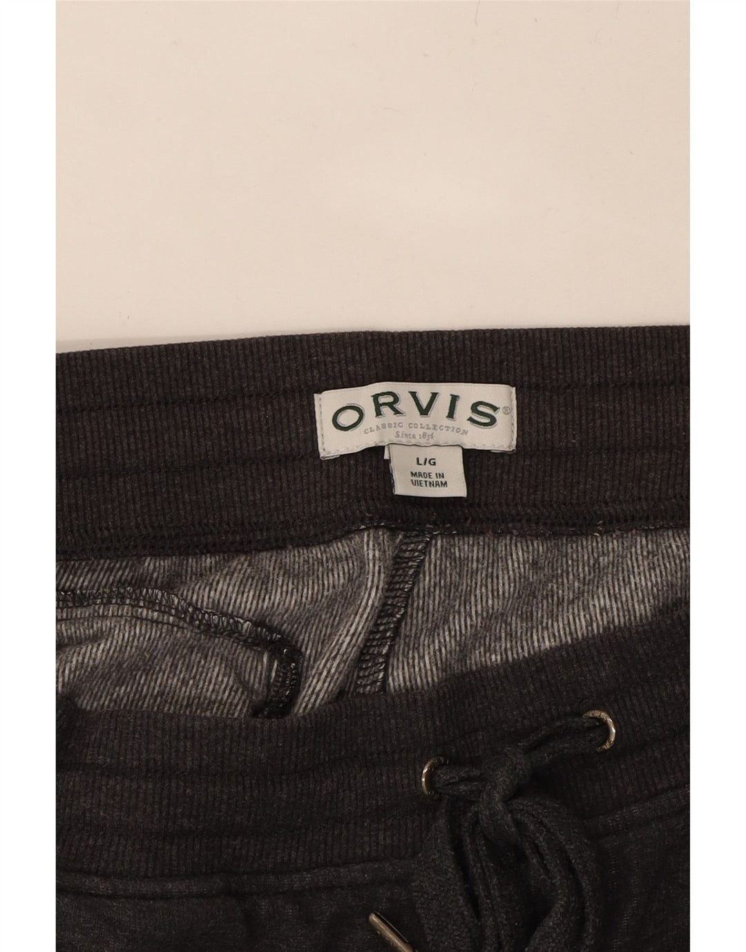 ORVIS Mens Tracksuit Trousers Joggers Large  Grey Polyester Vintage Orvis and Second-Hand Orvis from Messina Hembry 